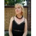 Wooden Necklace "Scarf" black